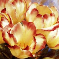 Схема вышивки «пано тюльпаны»