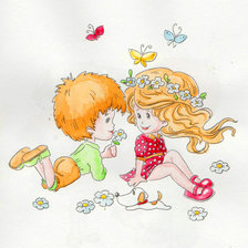 Схема вышивки «мальчик и девочка»