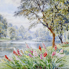 Схема вышивки «цветочный пруд»