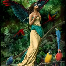 Схема вышивки «пернатый ангел»