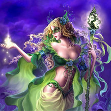 Схема вышивки «лесная нимфа»