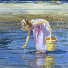 Схема вышивки «Дети у моря 3»