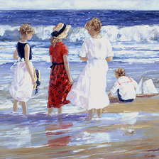 Схема вышивки «Дети у моря 10»