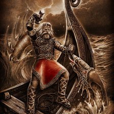 Схема вышивки «Тор и мировой змей»