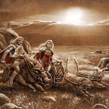 Схема вышивки «Фрейр и Фрейя»