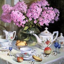 Схема вышивки «Чаепитие»