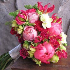 Схема вышивки «пионы, букет»