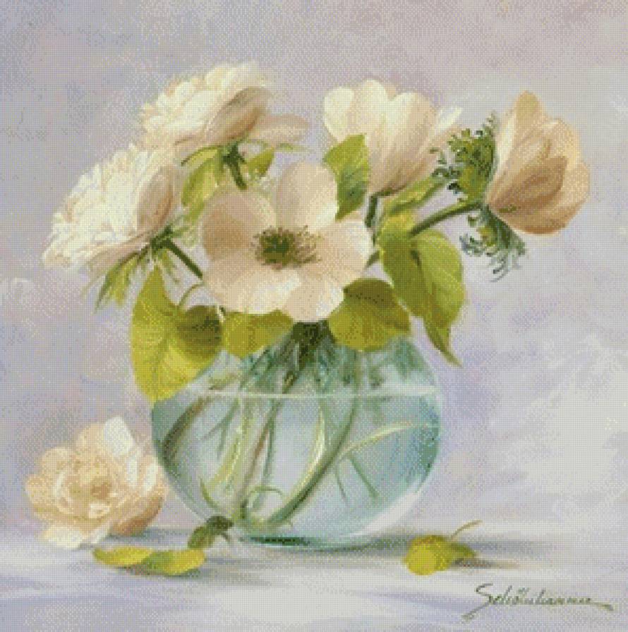 анемоны в вазе - цветы, анемоны - предпросмотр