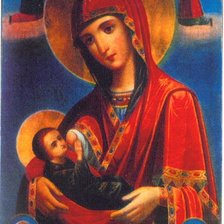 Схема вышивки «Божья матерь Млекопитательница»