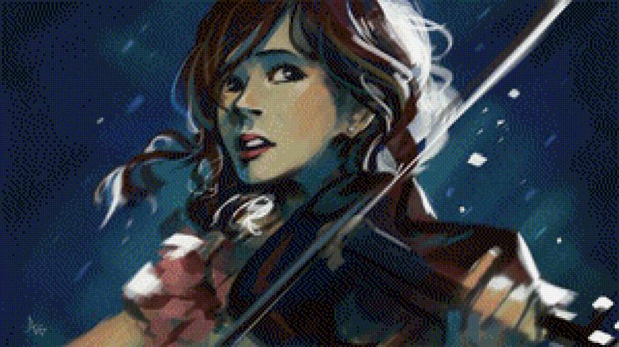 Скрипачка - скрипка, девушка, скрипачка - предпросмотр