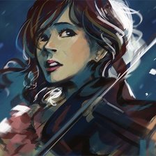 Схема вышивки «Скрипачка»