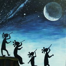 Схема вышивки «kokopelli»