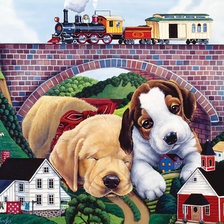 Схема вышивки «собачки»