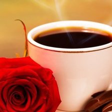 Схема вышивки «Кофе и роза»