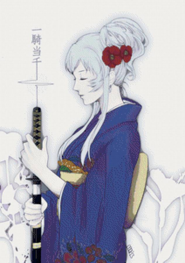 Самурай - меч, самурай, япония, девушка - предпросмотр