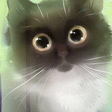 Схема вышивки «Котик»