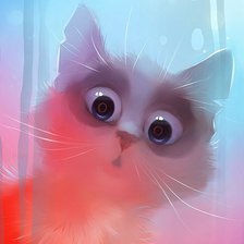 Схема вышивки «Котик»