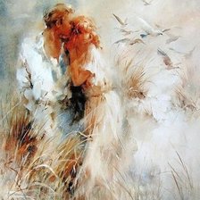 Схема вышивки «двое»