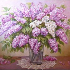 Схема вышивки «Сирень»