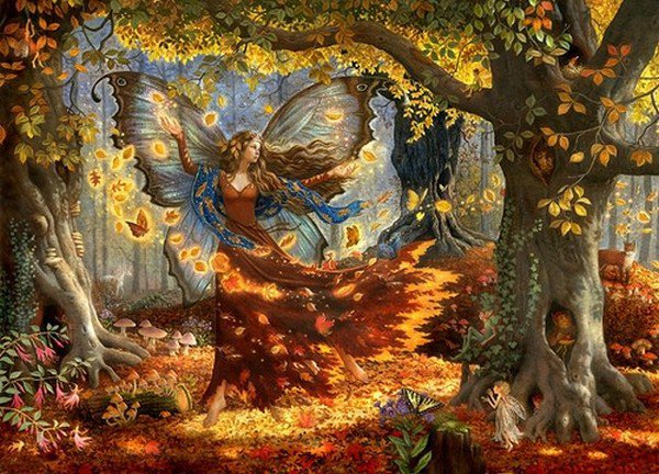 картины Линн Люпетти - девушка, сказка, лес - оригинал