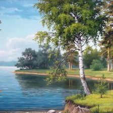 Схема вышивки «красивый пейзаж»