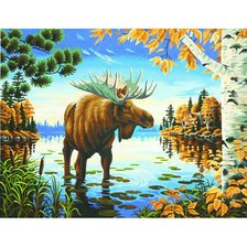 Схема вышивки «Лось»