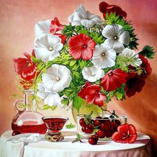 Схема вышивки «цветы»