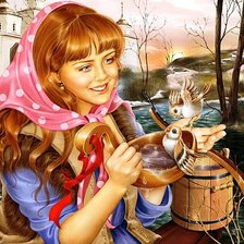 Схема вышивки «девушка-краса»