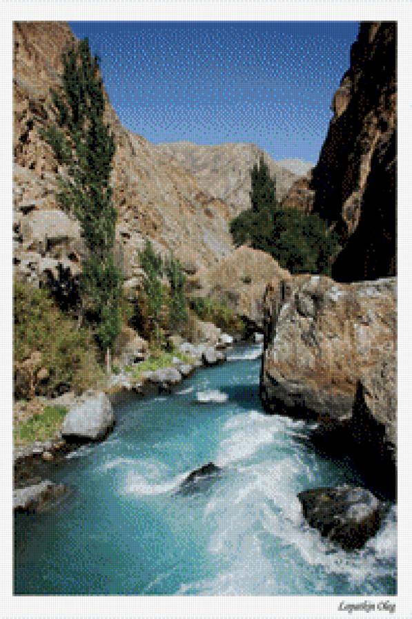 горная река - горы, река - предпросмотр