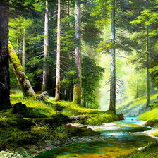 Схема вышивки «сосновый бор»