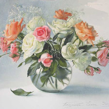 Схема вышивки «розы»