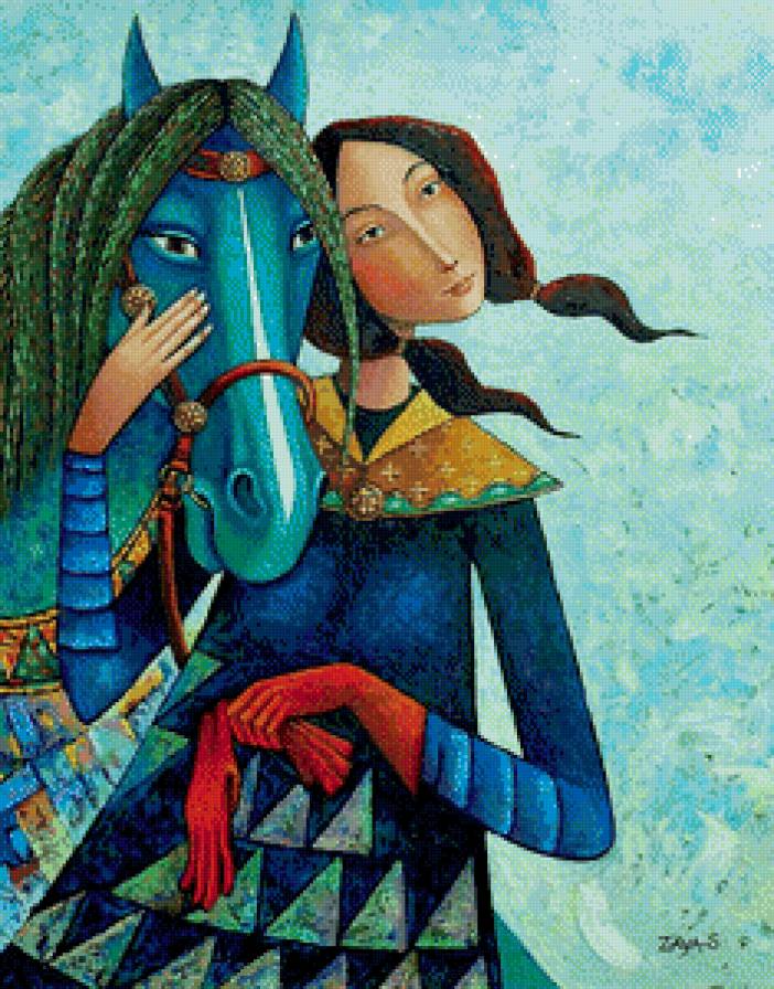 ГОБИ - девушка, картины, конь - предпросмотр