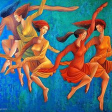 Схема вышивки «ГОБИ, танец»