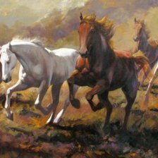 Схема вышивки «ЛОМБАРДО СПАРТАКО Лошади 4»