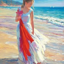 Схема вышивки «Красный платочек»