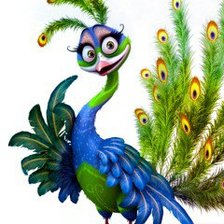 Схема вышивки «Павлин»