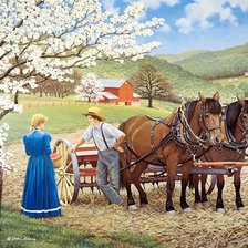 Схема вышивки «Деревенька 7»