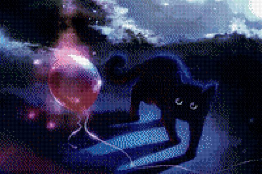 кот - кот, черный, шарик, котенок - предпросмотр