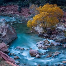 Схема вышивки «горная река»