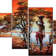 Схема вышивки «Полиптих Африканский закат»