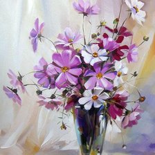 Схема вышивки «Цветы (по картине Л.Скрипченко)»