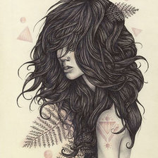 Схема вышивки «девушка»