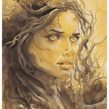 Схема вышивки «портрет девушки»