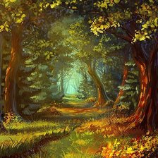 Схема вышивки «лето в дубовом лесу»