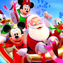 Схема вышивки «Семья Маус Рождество»