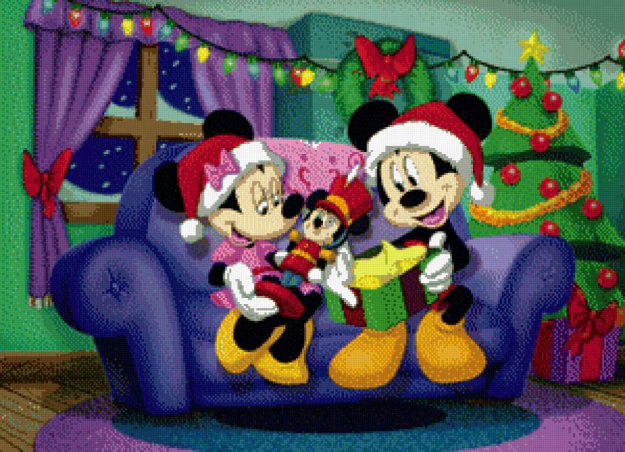 Микки и Минни Маус Рождество - детское, мультфильмы, микки маус - предпросмотр