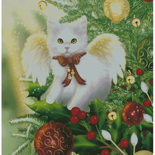 Схема вышивки «котик»