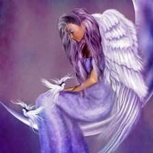 Схема вышивки «ангел»