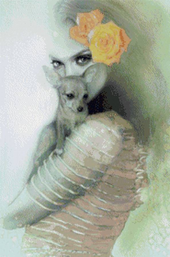 девушка с собачкой - животные, девушка - предпросмотр