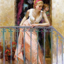 Схема вышивки «На балконе 2»